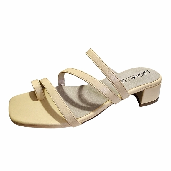 Life Stride Shoes - Life Stride Jasmine Secret Cushion Insole Strappy Slip-on Square Toe Sandal - 8W
